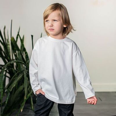 Oversized long-sleeved T-shirt - Heavy Cream