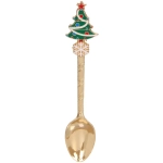 Набор ложек для десерта 4шт «Ёлочка», цвет золото