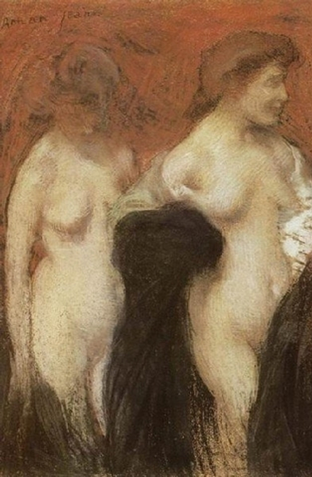 Edmond-Francois Aman-Jean - эротическое искусство художника Эдмона-Франсуа Амана-Жана. 16+