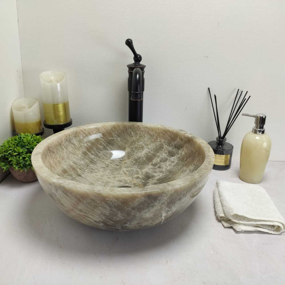 Раковина из оникса Bowl Grey Small BO-60581 1.9 40*40*15