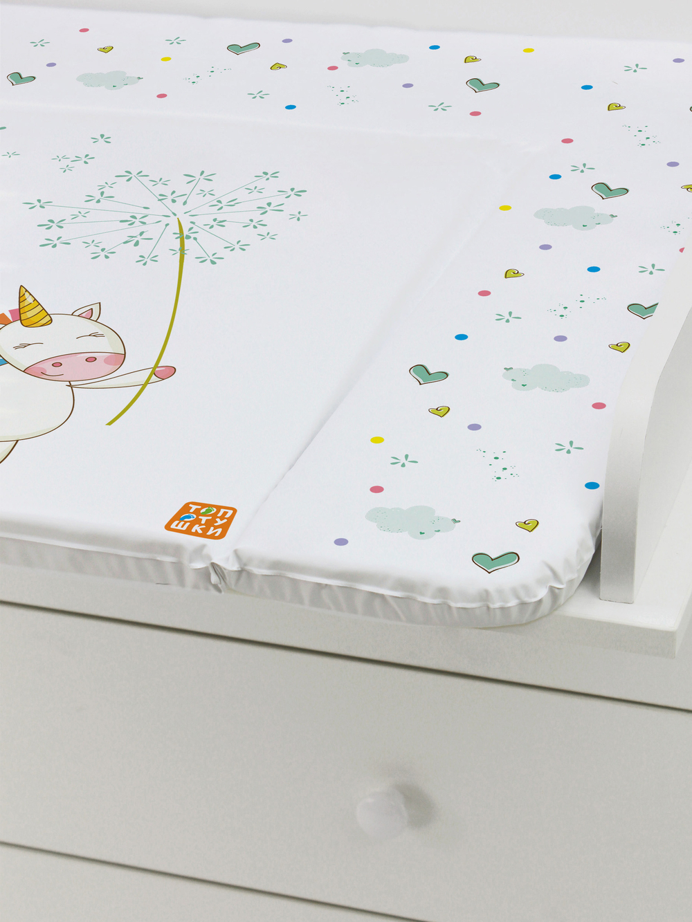 Пеленальный матрасик Топотушки "Единорог" (80х71 см.)