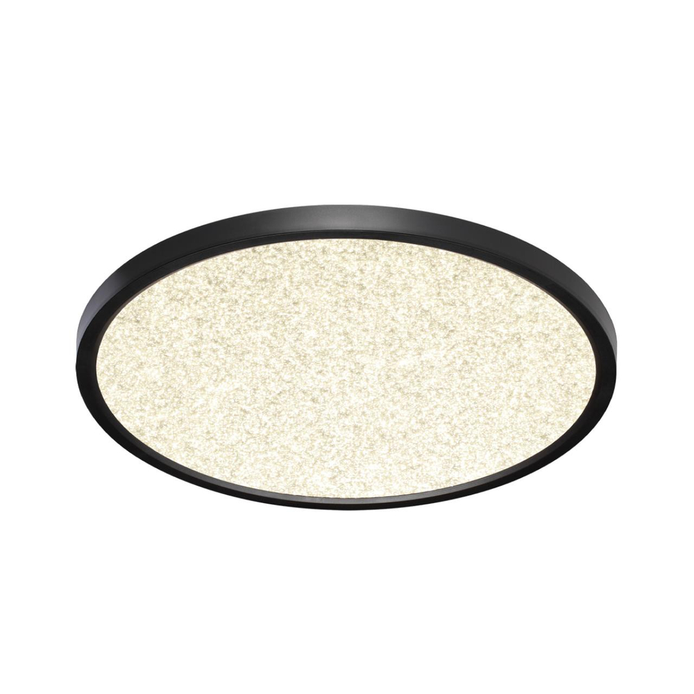 7662/32L MITRA LED SN 555 Светильник пластик/белый/черный LED 32Вт 3000/4000K D400 IP40 OMEGA BLACK