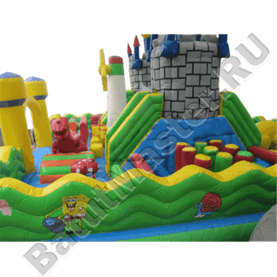 Большой надувной батут "Средневековье" 10*10*5 м