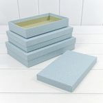 Коробка 28х18х6 см Набор 3 шт (Голубой)