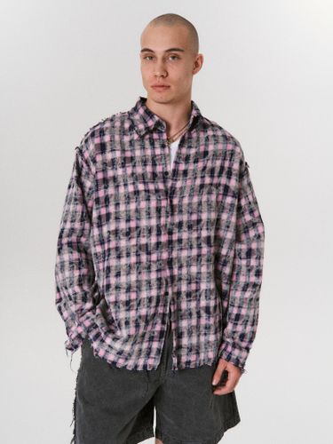 Розовая хлопковая рубашка в клетку Sublimation