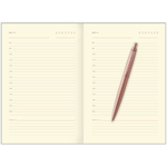 Подарочный набор: Шариковая ручка Parker Jotter XL SE20 Monochrome Pink Gold и Ежедневник недатир. Golden mirror
