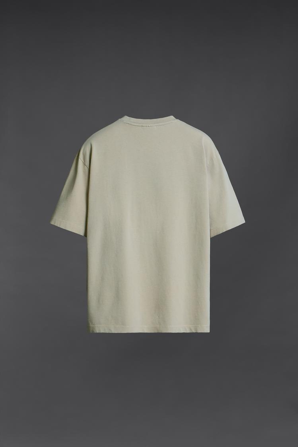 ZARA ФУТБОЛКА С КОНТРАСТНОЙ НАДПИСЬЮ, СВЕТЛО-СЕРЫЙ