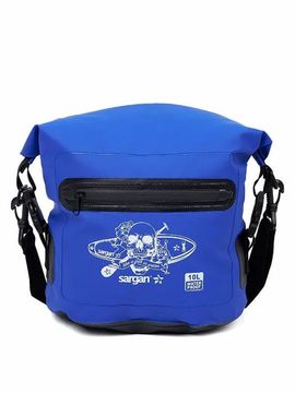 Гермосумка через плечо Sargan Скелетон-САП/Пляжка с доп.карманом 10 л синий