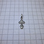 Крест из серебра/Частичное чернение/С подвижным ухом