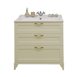 Тумба под раковину Акватон Леон 80 Н, дуб бежевый