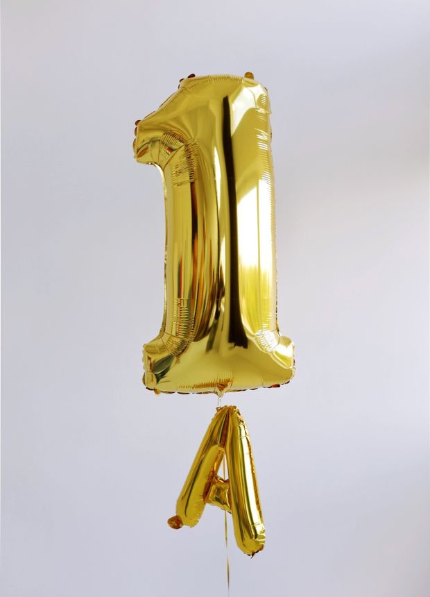 Шар Цифра на 1 сентября "1А"