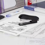 Степлер №10 STAFF "Basic", до 12 листов, с антистеплером, черный, 228737