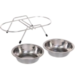 Миска металлическая двойная «Декстер», диаметр 11см/высота бортика 3см/150мл