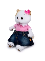 Мягкая игрушка Кошечка Ли Ли в юбке и футболке 24 см