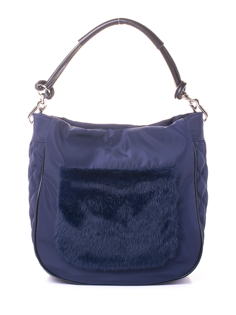 25004/43 Сумка жен., текстиль + иск.мех