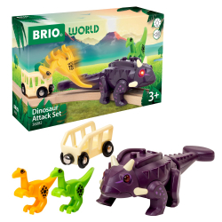BRIO Kolejka - Набор DINO с динозаврами и вагончиком 36082