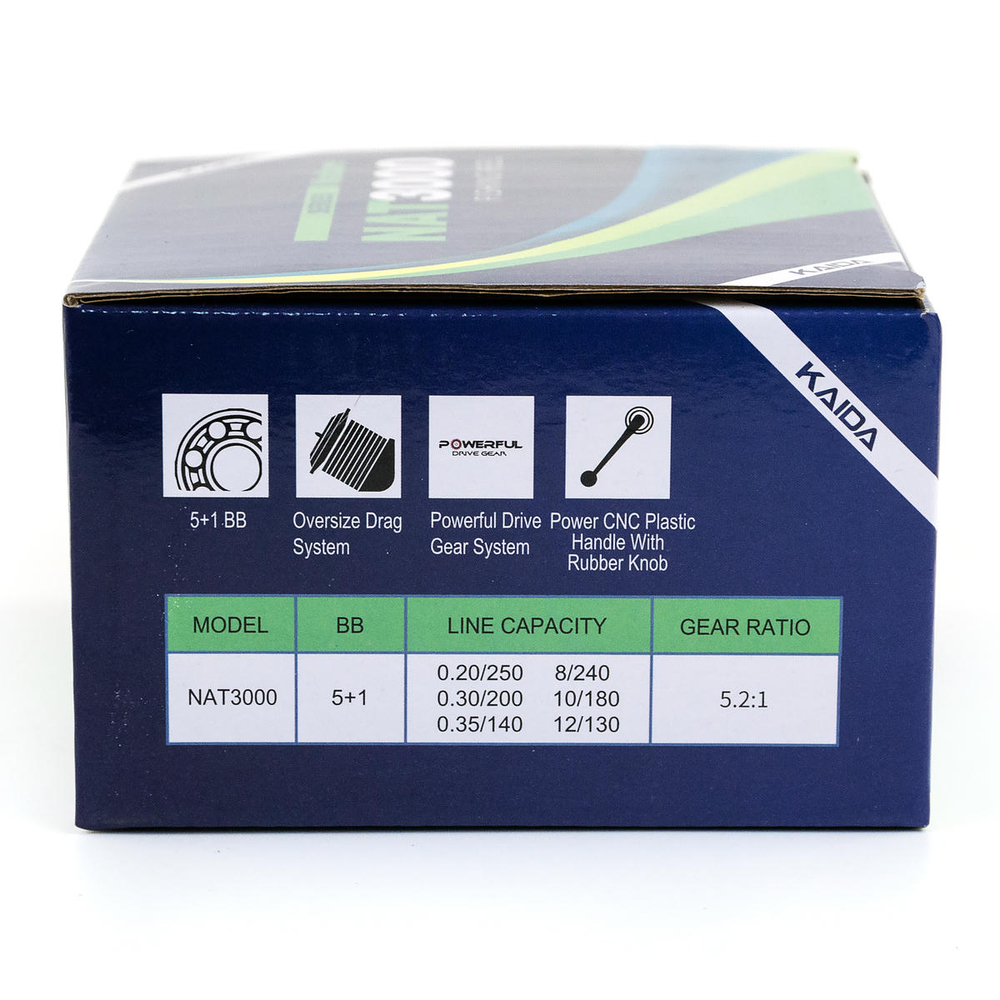Безынерционная катушка 3000 Kaida Nature (5+1BB, мет.шпуля) доп. шпуля