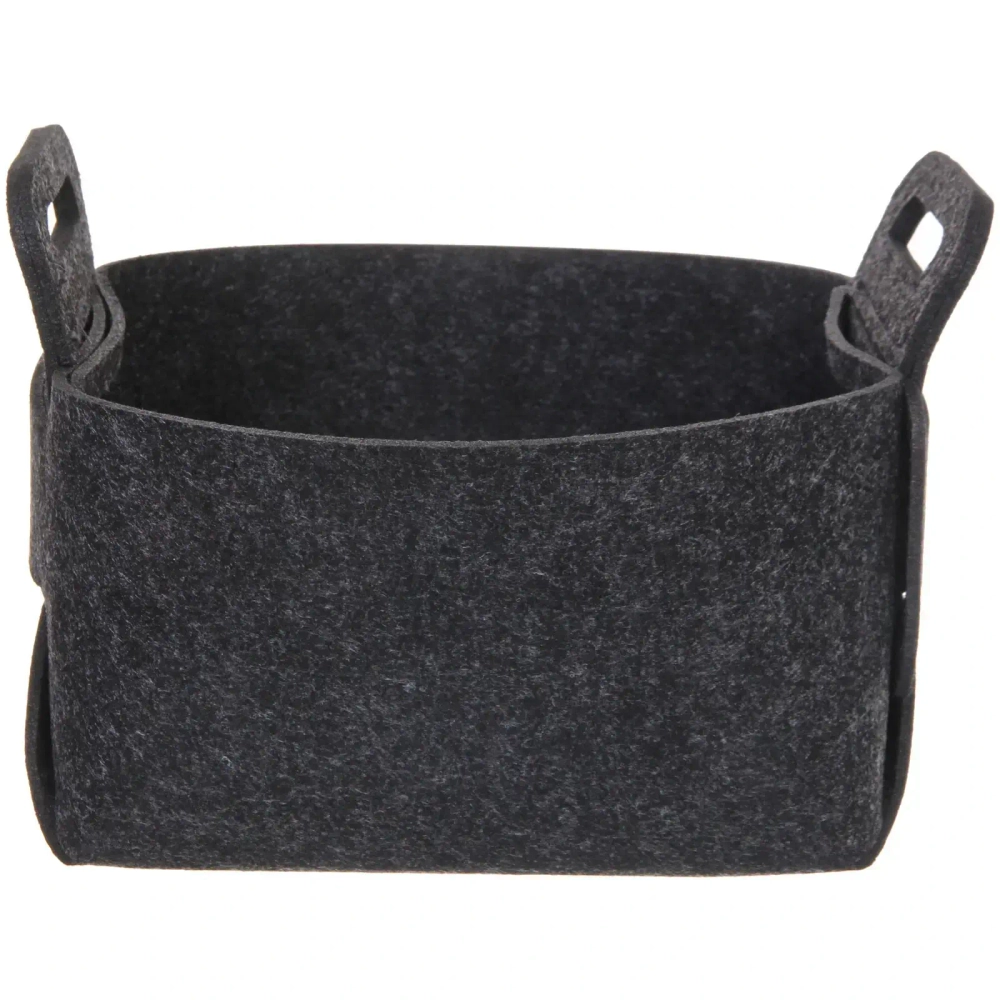 Корзина для хранения войлок 18*15*11 темно-серая
