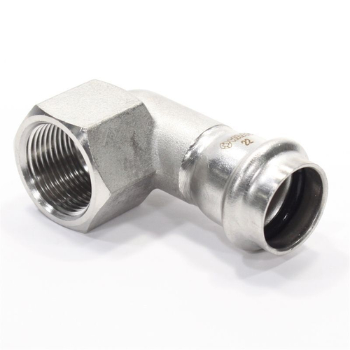 Отвод 90° 22-3/4", WAAG Heavy Inox, пресс-резьба, вн., сталь нержавеющая