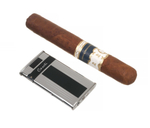 Зажигалка Caseti турбо, тонкая, серебристая CA418-3