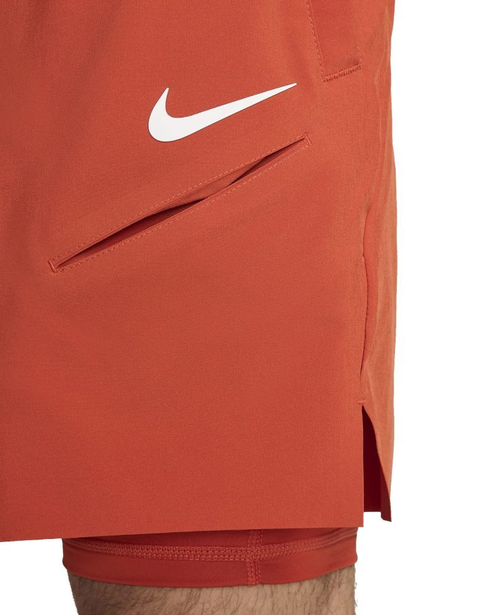 Теннисные шорты Nike Court Dri-Fit Slam RG 2-in1 Shorts - rust factor/white