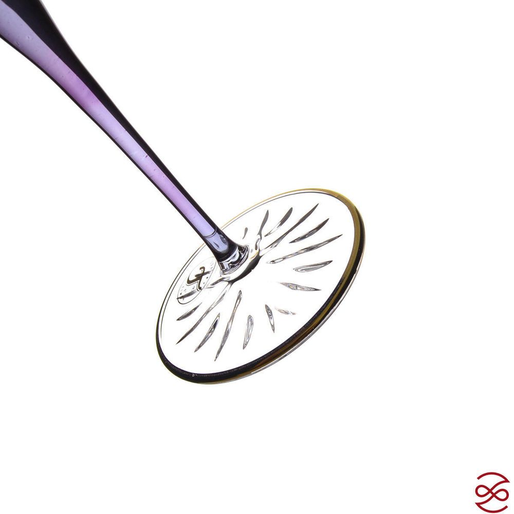 Набор фужеров для шампанского TIMON Violet/Gold (6 шт) 280 мл