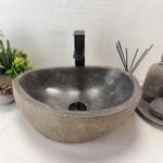 Раковина из речного камня RS-63511 (45*34*16) 0122