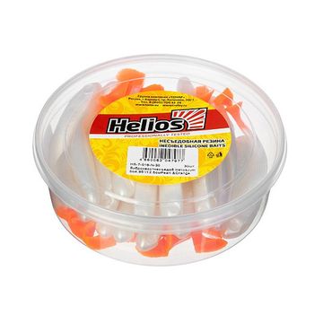 Виброхвост несъедоб. Jumbo 4,95'/12.5 см Pearl & Orange 30шт. (HS-7-019-N-30) Helios