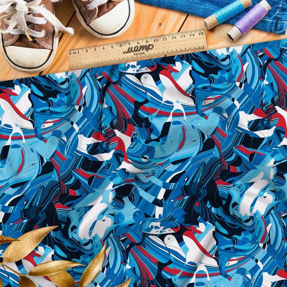 Ткань Ниагара Софт абстрактные отражения