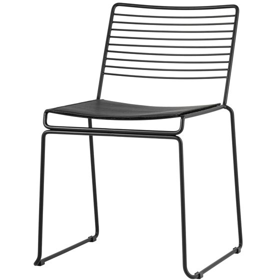 Металлический стул Hero черный с черной подушкой | Купить в Hallberg.ru