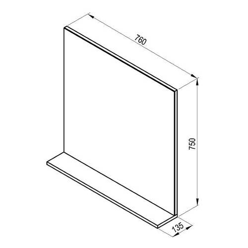 Зеркало Ravak Rosa II 76 X000001297 Береза