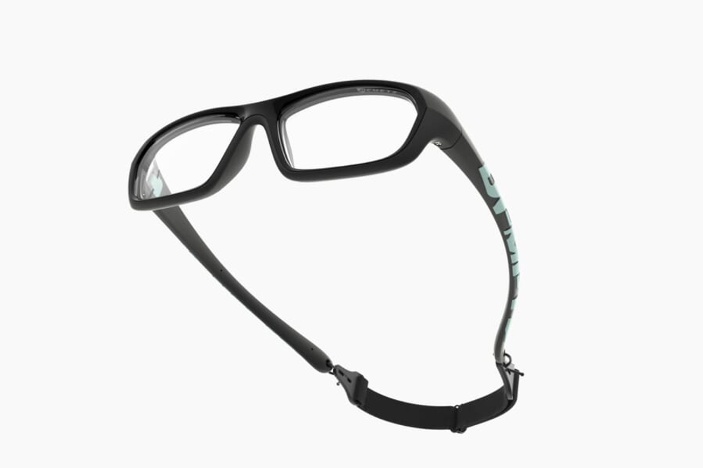 Спортивные очки с диоптриями Demetz Softness R / Black / Light Mint Colorless Cat.0