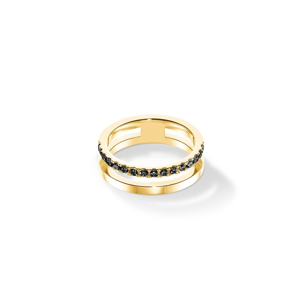 Кольцо Coeur de Lion Black-Gold 0136/40-1316 56