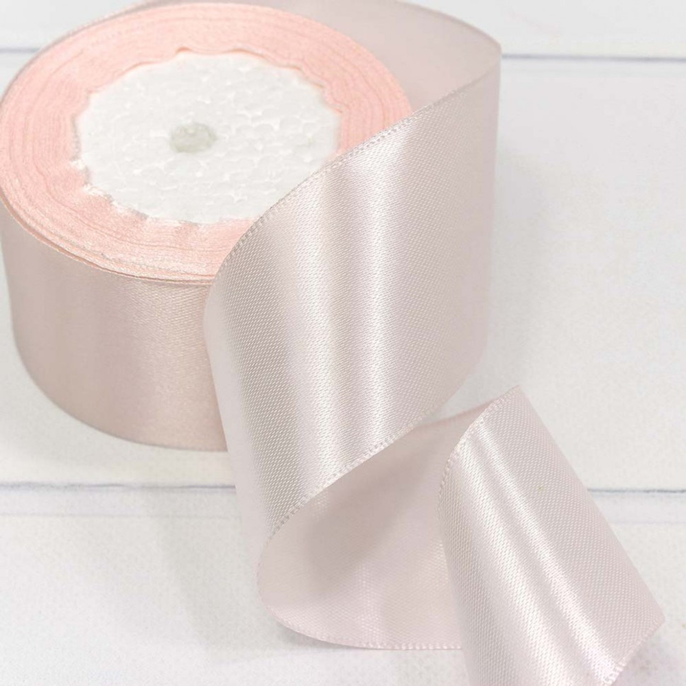 Лента Атласная 5см х 28м Сатин (Розовый)
