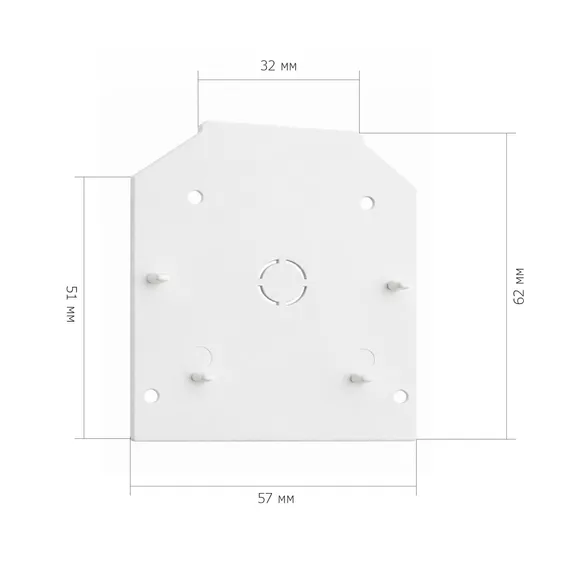 ST003.589.04 Торцевая заглушка, белый  (2 шт) для ST003.129.04 ST-Luce СКАЙЛАЙН 48V
