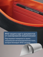 814 R - Портмоне-клатч с RFID защитой