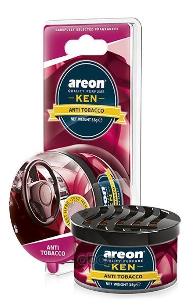 Ароматизатор на панель  KEN BLISTER  Антитабак (AREON)