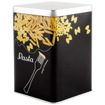 Банка жестяная с крышкой, Макароны, квадратная, 1,0 л