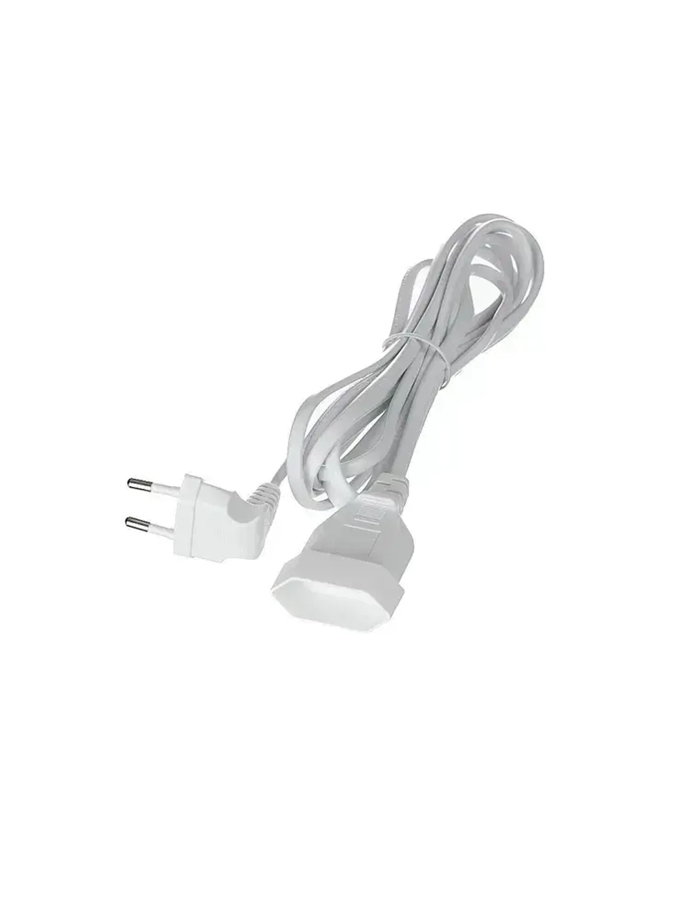 Удлинитель шнур бытовой электрический белый 3 метра с вилкой 90 градусов