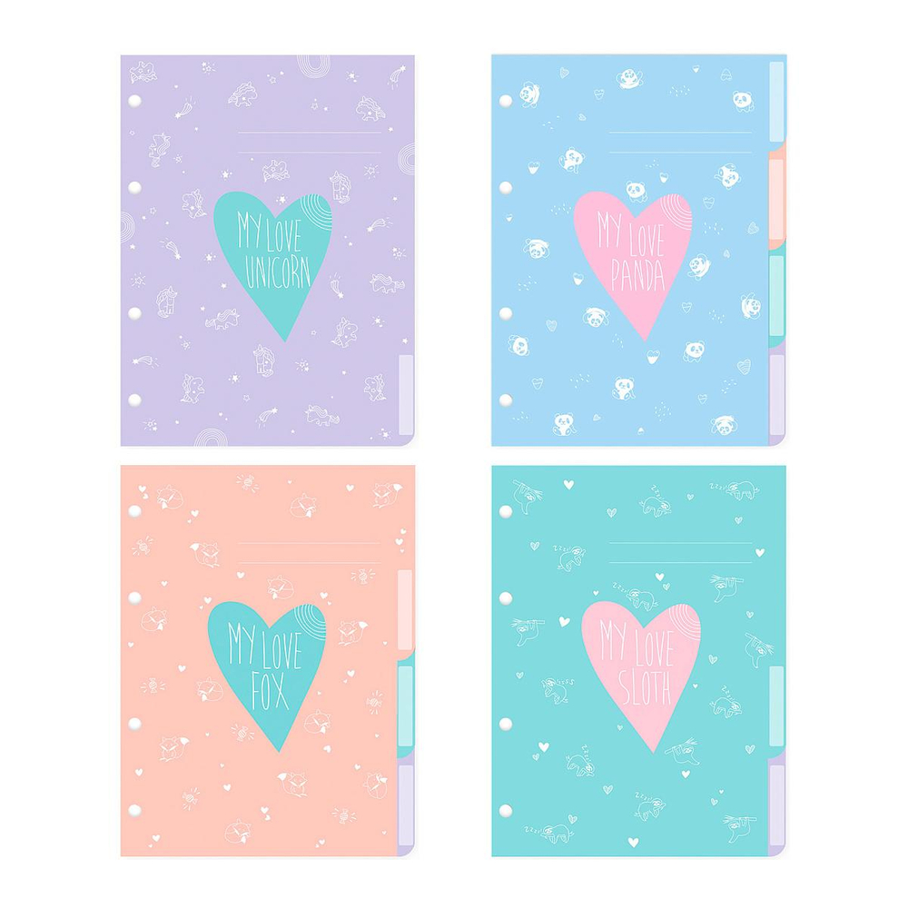 Разделитель листов на кольцах А5 4л. "MY LOVE" (Альт)