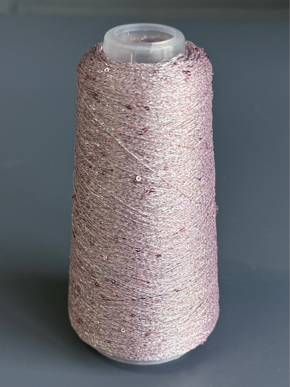 Пряжа Siyue Lurex Sequins пайтка 1,5 мм (16/белая сирень), 1800м/50гр