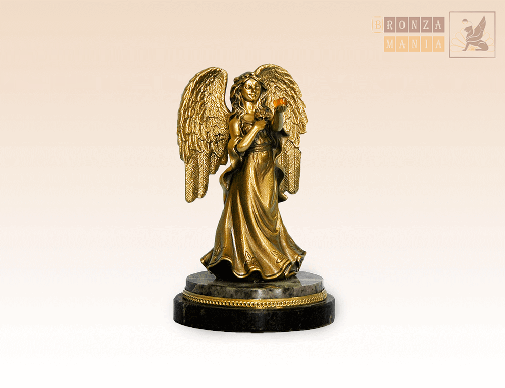 статуэтка Ангел на змеевике