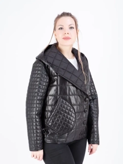 Куртка женская кожаная стеганая