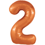 Шар фольгированный Цифра 2 101 см (Оранжевый)