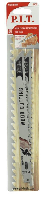 Полотна для сабельной пилы по дер. 2шт S1111K / 205мм, груб.рез, / ARSB-S1111K