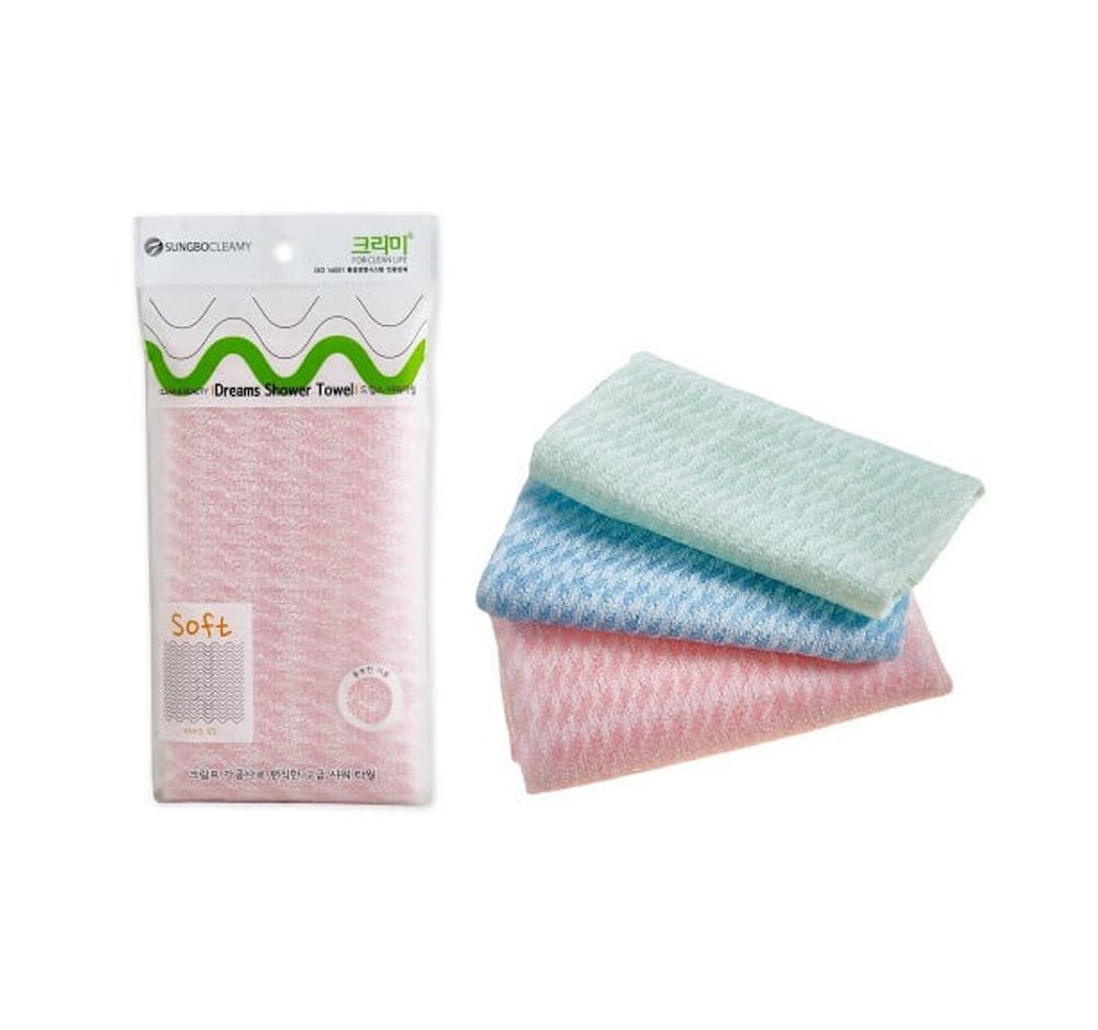 Sung Bo Cleamy Clean &amp; Beauty Pure Cotton Shower Towel мочалка для душа (хлопок)