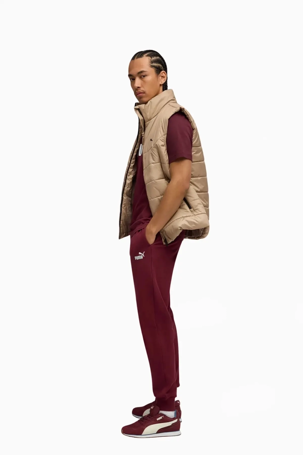 Штаны Puma Essentials No. 1 Logo Fleece - бордовый