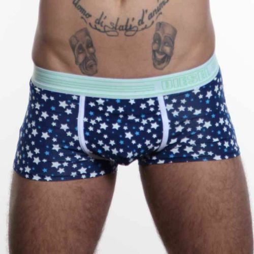 Мужские трусы боксеры синие со звездочками Diesel Stars Boxer