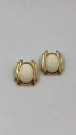 Серьги с кремовыми вставками Trifari