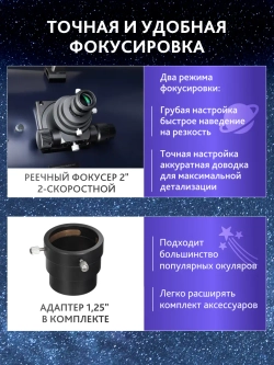 Телескоп Добсона Levenhuk New Skyline PRO 16" (400/1830) с комплектующими для точной фокусировки